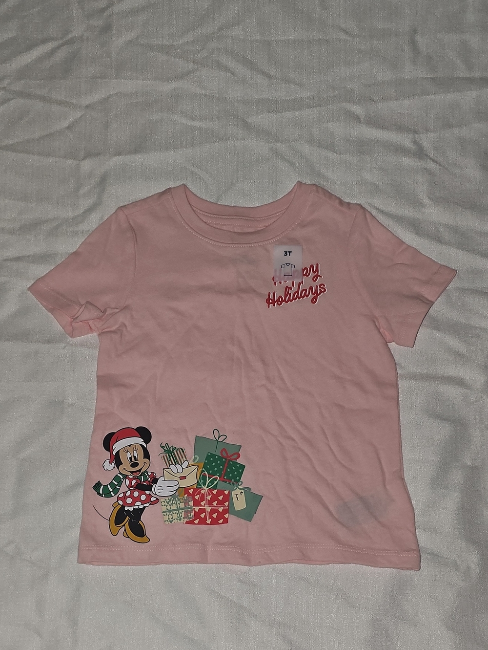 Old Navy X Disney© Minnie Holiday Graphic T-Shirt for Toddler Girls Size 3T New